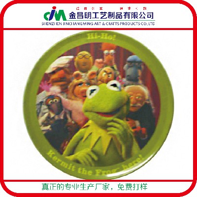 12年廠家生產(chǎn)經(jīng)驗 專業(yè)制作馬口鐵徽章 印鐵杯墊定制