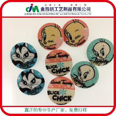 包布刺繡徽章 卡通印花圖案襟章