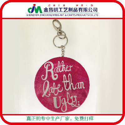 包紙馬口鐵胸章化妝鏡 定制