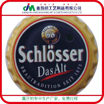 啤酒瓶蓋印刷膠印滴膠工藝制作