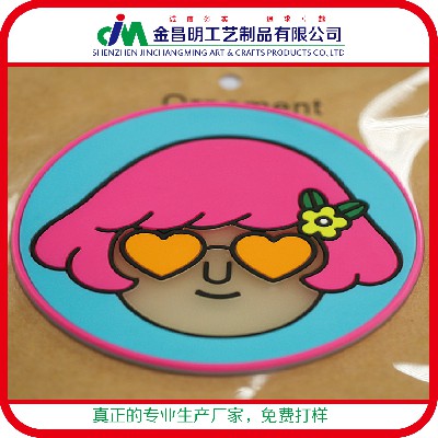 心形時尚潮流pvc軟膠杯墊生產(chǎn) 咖啡西餐廳杯墊廠家訂制 定做設(shè)計